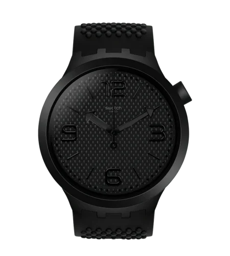 Swatch Nothing Basic About Black Rubber Black Dial For Men